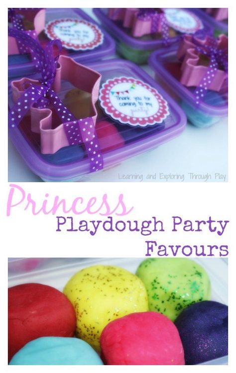 Learning and Exploring Through Play: Princess Playdough Party Favours Princess Playdough, Play Doh Party, Playdough Party, Kids Themed Birthday Parties, Princess Tea Party, Cinderella Party, Disney Princess Party, Start A Fire, Birthday Party Planning