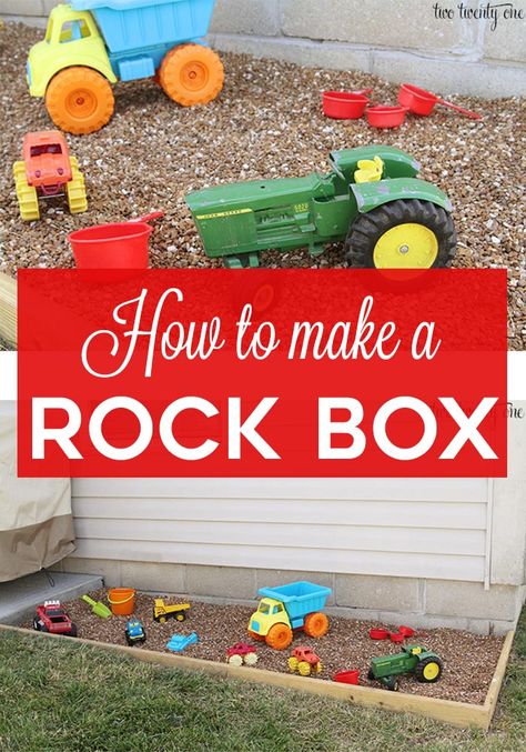 Sandbox Alternative, Rock Box, Outdoor Play Space, Play Area Backyard, Outdoor Play Areas, Diy Playground, Outdoor Play Area, Kids Outdoor Play, Outdoor Classroom