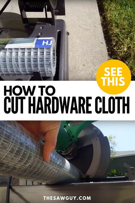 It's funny that hardware cloth is actually flexible wire fencing - it certainly isn't cloth. To cut hardware cloth, there are a few quick ways to get the job done with simple tools you probably already have at home. Check out our guide on how to cut hardware cloth easily and quickly after the jump.  #thesawguy #harwarecloth #hardwareclothfence #DIYfence #DIYhome #DIYtips #howtobuildafence Hardware Cloth Projects, Videos Cool, Chicken Wire Crafts, Wire Fencing, Hardware Cloth, Diy Techniques, Diy Fence, Building A Fence, Wire Fence