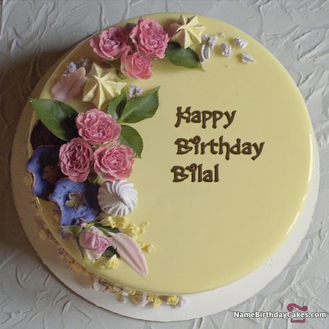 Happy Birthday BILAL - Video And Images Best Birthday Cake Images, Sister Cake, Sister Birthday Cake, Colorful Birthday Cake, Friends Birthday Cake, Happy Birthday Mama, Birthday Wishes With Name, Birthday Cake With Photo, Cake Writing