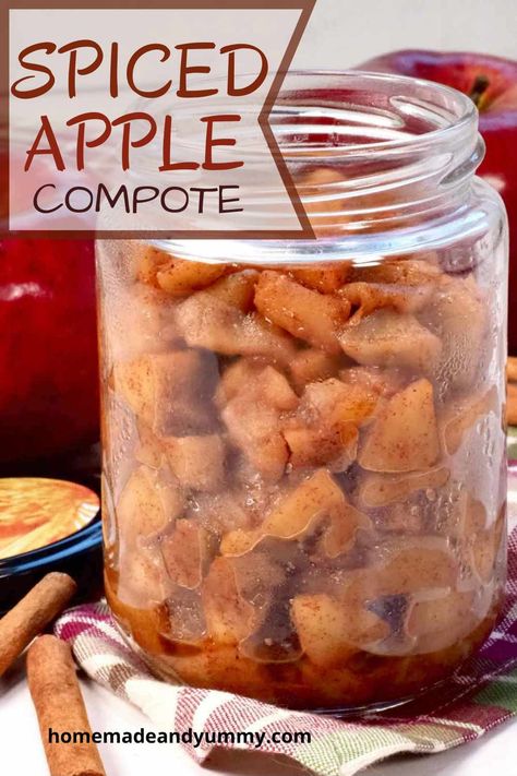 The perfect fall topping. Great on pancakes, yogurt, ice cream and more. This spiced apple compote only takes a few ingredients. Apple Topping, Apple Compote, Fall Apple Recipes, Fruit Compote, Pear Recipes, Spiced Apples, Fresh Apples, Seasonal Recipes, Homemade Sauce