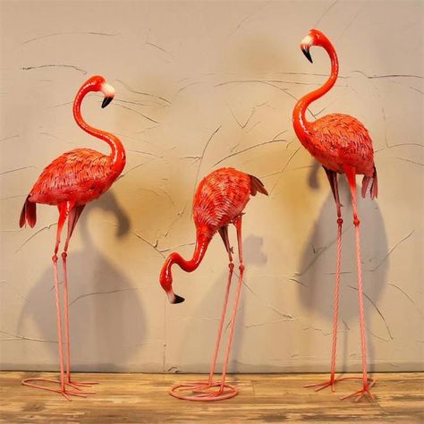 Cardboard Flamingo, Pink Flamingos Lawn Ornaments, Flamingo Sculpture, Flamingo Ornament, Flamingo Decor, Paper Mache Sculpture, Garden Wedding Decorations, Lawn Ornaments, Bird Statues