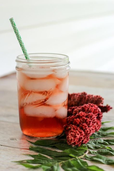 Sumac-ade; a Natural Alternative to Kool-aid Sumac Tea Recipe, Sumac Seasoning, Sumac Lemonade, Witchy Recipes, Sumac Recipes, Autumn Cooking, Sumac Spice, Healthy Lemonade, Tuesday Recipes