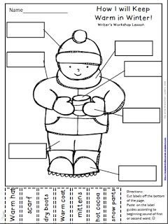 Love my little labelers! Writer's Workshop mini-lessons on labeling...love! - Maggie's Kinder Corner Winter Safety Activities For Kids, Labeling Activities, Winter Unit, Dress For Winter, Writers Workshop, Winter Classroom, Initial Sounds, Winter Kindergarten, Kindergarten Printables