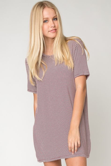 Brandy ♥ Melville | Luana Top - Just In | tshirt dress Maternity Cardigan, Brandy Melville Usa, Brandy Melville Dress, Hipster Outfits, Pink Blush Maternity, Look At You, Maternity Dress, Pink Stripes, Maternity Dresses