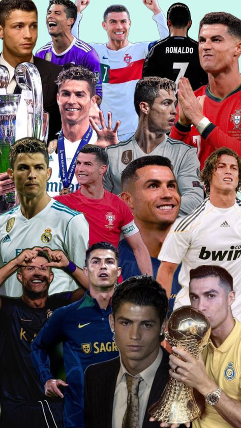 #ronaldo #cr7 #football #collage #wallpaper Football Collage Wallpaper, Ronaldo Collage, Football Collage, Cr7 Football, Ronaldo Cr7, Collage Wallpaper, Sports Quotes, Cristiano Ronaldo, Ronaldo