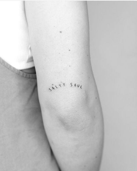 Salty Soul Tattoo, Salty Tattoo Ideas, Salty Tattoo, Word Tattoos With Meaning, Word Tattoo Ideas, Salty Soul, Twin Tattoos, Walking Art, Country Tattoos