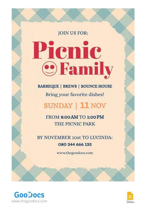 Minimal+Vintage+Picnic+Invitation Picnic Invite, Freelance Business Card, Student Business Cards, Painter Business Card, Restaurant Brochures, Picnic Invitations, Event Planner Business Card, Barber Business Cards, Wedding Business Card