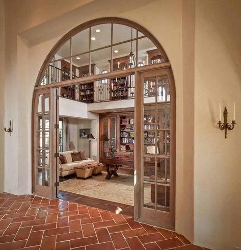 Step inside this incredibly beautiful Mediterranean style home in Texas Tuscan Homes, Spanish Style Architecture, House Flippers, Mediterranean Style Home, Mediterranean Style Homes, Internal Door, Tuscan House, Spanish Style Home, Spanish Style Homes