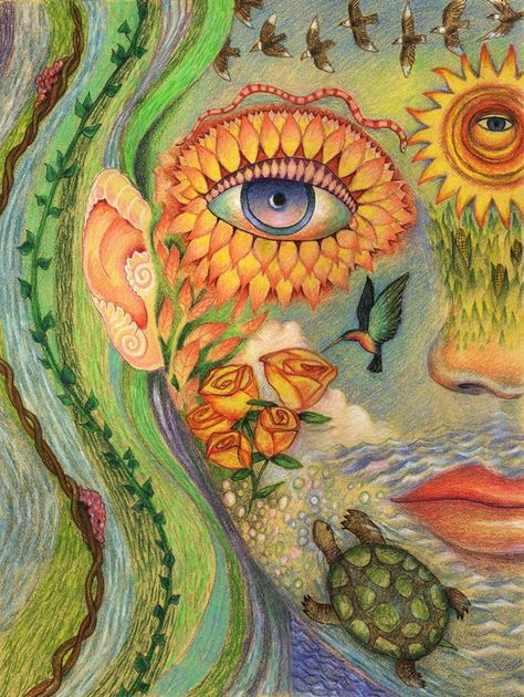 Psy Art, Plant Medicine, Spirited Art, Visionary Art, Trippy Art, Spiritual Art, Surreal Art, Divine Feminine, Mother Earth