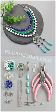 Ideas de PandaHall sobre el collar de capas con abalorios de estilo tibetano.Antes subimos el video tutorial.Bienvenidos a nuestra página a verlo. #pandahall #pandahalles #collar #capas #diy #bricolaje #inspiraciones #manualistas #tibetano #turquesas #elegante #bisuterias #popular Diy Layered Necklace, Diy Jewelry Videos, 1950s Jewelry Style, 1950s Jewelry, Video Tutorial, Stone Jewelry, Layered Necklaces, Boho Jewelry, Beautiful Necklaces