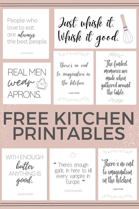 Free kitchen printables to decorate your kitchen with Free Download Printables Wall Art Kitchen, Kitchen Sayings Signs Quotes Free Printables, Kitchen Posters Printable Free, Kitchen Printables Free Prints Wall Art, Kitchen Quotes Decor Printables, Kitchen Quotes Printable, Kitchen Decor Printables, Free Kitchen Printables, Kitchen Word Art