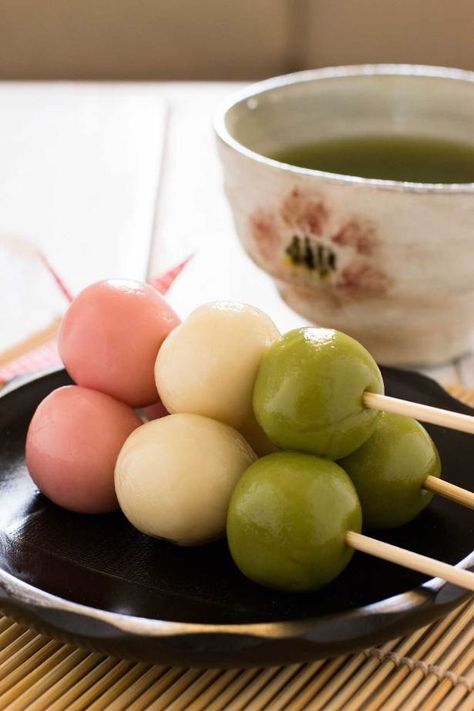 Hanami Dango Recipe, Dango Recipe, Hanami Dango, Make Dumplings, Dessert Chef, How To Make Dumplings, Mapo Tofu, Japanese Dessert, Japanese Snacks