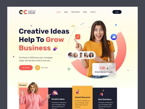 Web Design Landing Page, Web Design Mockup, Ux Design Portfolio, Ui Web Design, Marketing Agency Website, Design Exploration, Portfolio Creative, Website Home Page, Agency Website Design