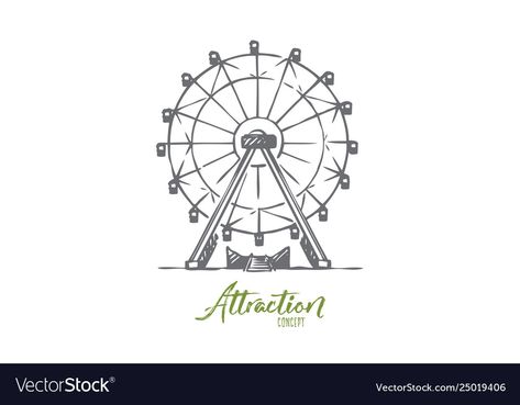 Ferris Wheel Doodle, Ferris Wheel Drawing Easy, Ferris Wheel Tattoo Simple, Ferris Wheel Sketch, Ferris Wheel Tattoo, Ferris Wheel Illustration, Ferris Wheel Drawing, Romantic Tattoo, Wheel Tattoo