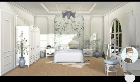 Fancy Bedroom Bloxburg, Bloxburg Ceiling Ideas, Bloxburg Detailed Bedroom, Custom Chandelier Bloxburg, Bloxburg Castle Room Ideas, Costal Bloxburg Living Room Ideas, Bloxburg Fancy Living Room Ideas, Bloxburg Princess Bedroom, Costal Living Room Bloxburg