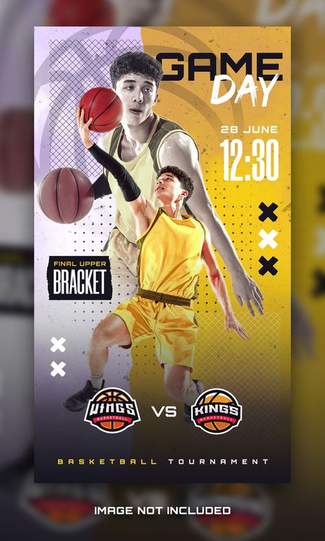 Game Day Banner, Basketball Banners, Senior Banner, Template For Social Media, Sports Design Ideas, Motion Poster, Sport Banner, Sports Game, Event Banner