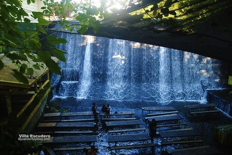 Philippines-Villa-Escudero-Waterfall-Restaurant Waterfall Restaurant, Backyard Restaurant, Waterfall House, Famous Waterfalls, Early 2010s, Photography Pics, Urban Nature, Urban Farming, Travel Inspired