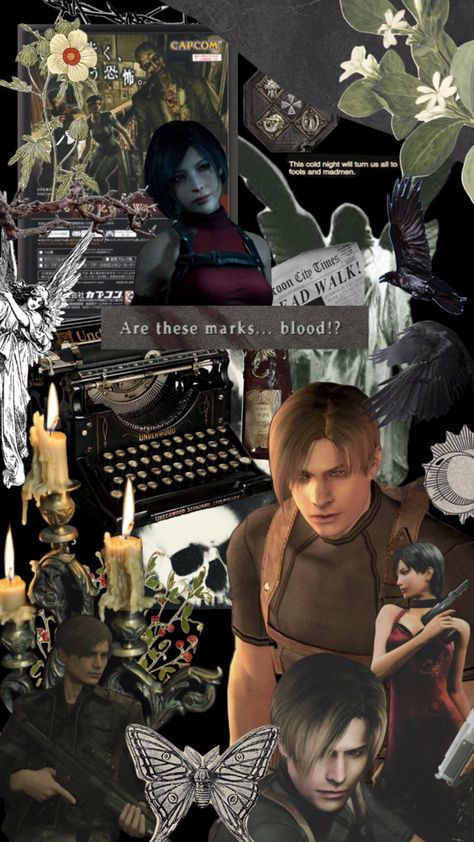 made by myjunipersjupiter on shuffles #myfirstshuffle #residentevil #leonkennedy #adawong #residentevilwallpaper Ada Wong Wallpaper, Resident Evil Wallpaper, Evil Wallpaper, Tyrant Resident Evil, Resident Evil Girl, Resident Evil Collection, Resident Evil Leon, Ada Wong, Anime Nerd