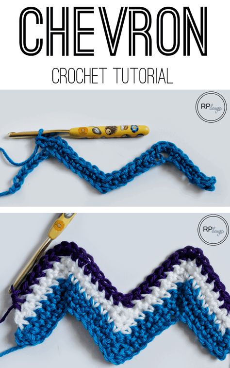 Chevron Crochet Patterns, Crochet Chevron, Ripple Afghan, Chevron Crochet, Crochet Tutorial Pattern, Chevron Stitch, Chevron Patterns, Easy Crochet Projects, Crochet Design Pattern