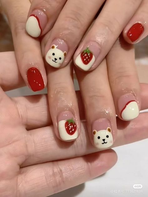 Cute Simple Nails, Anime Nails, Pretty Gel Nails, Really Cute Nails, Cute Gel Nails, Soft Nails, Kawaii Nails, Hot Nails, Nail Art Ideas