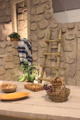 Bible Scenes Backdrops, Diy Bethlehem Village, Vbs Bible Times Decorations, Wilderness Vbs Decorations, Bible Times Decorations, Hometown Nazareth Vbs, Church Decorations Ideas, Nazareth Vbs, Living Nativity