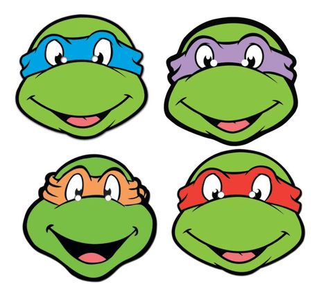 Cartoon Turtle Face | lol- Ninja Turtle Mask, Ninga Turtles, Mutant Ninja Turtles Party, Ninja Turtles Party, Ninja Turtles Birthday, Tmnt Birthday, Ninja Turtles Birthday Party, Tmnt Party, Cartoon Turtle