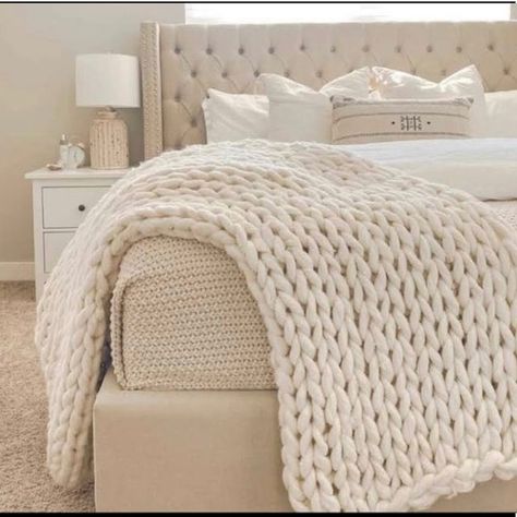 Casaluna Chunky Knit Throw Casaluna Knit Blanket, Chunky Knit Throw, Identity Inspiration, Knit Throw, Cream Fabric, Knit Blanket, Knitted Throws, Knitted Blankets, Merino Wool Blanket