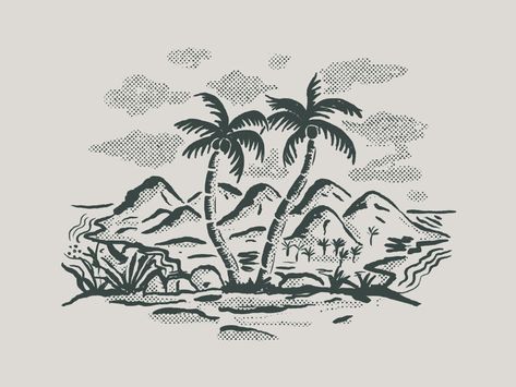 Desert Island Illustration, Island Drawing, Island Illustration, Desert Drawing, Scene Tattoo, Lord Of The Flies, Simple Line Drawings, Lifestyle Illustration, Travel Theme