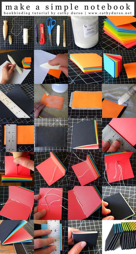 Notesbog Design, Buku Diy, Mini Albümler, Notebook Diy, Diy Buch, Simple Notebook, Book Binding Diy, Folding Origami, Diy Papier