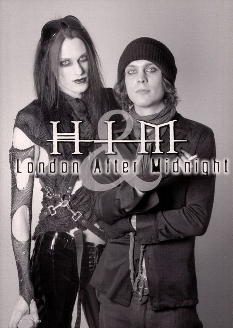 Ville Valo and Sean Brennan Sean Brennan, Him Ville Valo, London After Midnight, Goth Memes, Gothic Music, Goth Bands, Goth Music, Goth Scene, Type O Negative