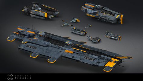 ArtStation - Vaulters fleet, Ronan Berlese Space Fleet, Space Ships Concept, Space Engineers, Sci Fi Spaceships, Space Ship Concept Art, Starship Concept, Capital Ship, Space Battleship, Starship Design