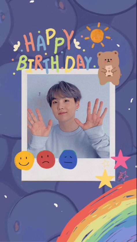 Yoongi Smile, Bts Suga, Happy Birthday, Ipad, Bts, Birthday, Quick Saves, Art