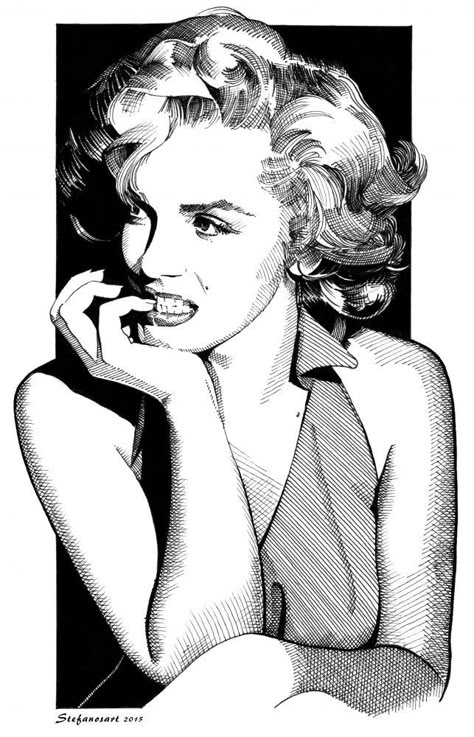 Marilyn Monroe Drawing, Marilyn Monroe Pop Art, Marilyn Monroe Artwork, Marilyn Monroe Art, Celebrity Drawings, Portrait Sketches, Pencil Portrait, Line Art Drawings, Art Drawings Sketches