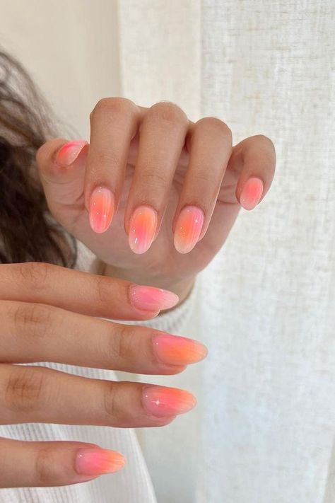 39 Adorable Pink and Orange Nails for Your Summer Mani Inspo