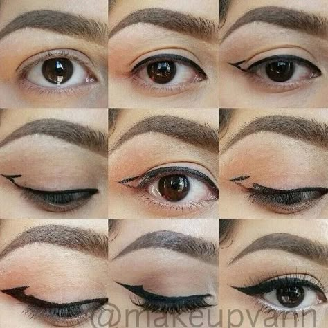 Permanente Make-up, Hooded Eyelids, Eyeliner For Hooded Eyes, Makeup Tip, Makeup Tutorial Eyeliner, Eyeliner Styles, Cat Eye Makeup, Smink Inspiration, Hooded Eye Makeup