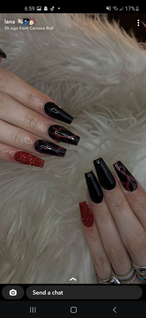 Done by @lanas_nailss on instagram Red Lightning Nails, Lightning Nails, Red Lightning, Nails, Red, On Instagram, Instagram