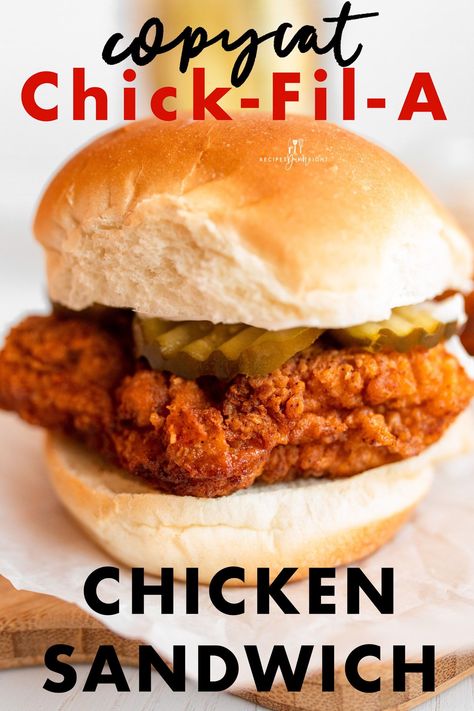 Chick Fil A Chicken Sandwich Recipe, Chick Fil A Recipe, Chick Fil A Sandwich, Chicken Sandwich Recipe, Copycat Chick Fil A, Spicy Chicken Sandwiches, Chicken Sandwich Recipes, Fried Chicken Sandwich, Copykat Recipes