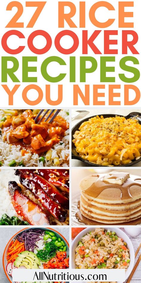 Having mouth watering meals with rice can be super easy when you prepare any of these delicious rice cooker recipes. You can easily make any of these easy rice cooker dishes that will have you going back for seconds. Cooking With A Rice Cooker, Rice Machine Recipes, Rice Cooker With Steamer Recipes, Cooking In A Rice Cooker, Rice Maker Meals, What To Make In A Rice Cooker, What Can You Cook In A Rice Cooker, Fried Rice In Rice Cooker Easy Recipes, Aroma Multi Cooker Recipes