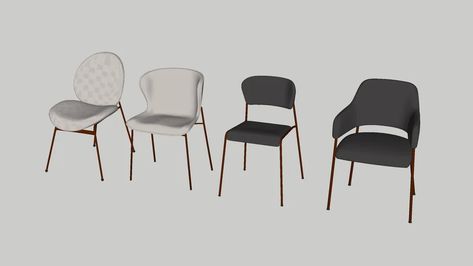 cafe chair | 3D Warehouse Dining Chair 3d Warehouse, Chair 3d Warehouse, Cafe Chair, Theater Chairs, Sketchup Models, Cafe Seating, Kids Interior Design, Library Chair, Booth Seating