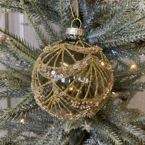 Art Deco Gold Bead Sequin Swag Bauble Smokey Aqua Gisela Graham Christmas Tree | eBay 1920s Christmas, 1920s Decor, Art Deco Christmas, Gisela Graham Christmas, Art Deco Gold, Gisela Graham, Christmas Baubles, Gold Beads, Christmas Themes