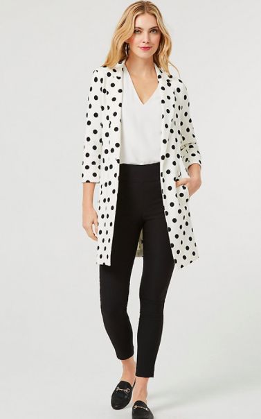 Polka Dot Blazer Outfit, Polka Dot Blazer, Outfit Inspiration Fall, Blazer Outfits, White Blazer, Fall Looks, Fall Outfits Women, Moda Fashion, Jacket Outfits