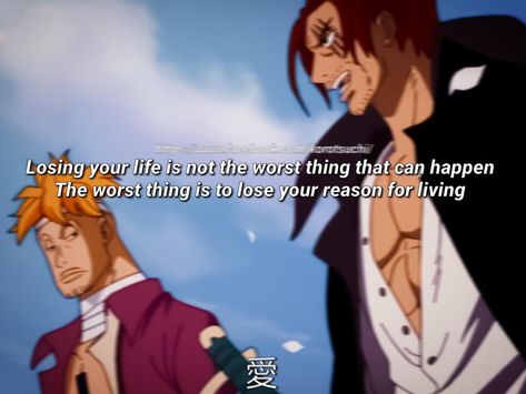 Akagami no Shanks quote Shanks Quotes One Piece, Shanks Quotes, Anime Quetos, Berserk Quotes, Anime Thoughts, Pirate Quotes, Shanks One Piece, Japanese Tattoo Words, One Piece Quotes