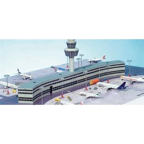 Herpa Wings Airport Starter Set IV Terminal Model Airport Diorama, Plane Ideas, Soft Board, Airplane Models, Diorama Ideas, Airport Design, Airports Terminal, Airport Photos, Science Project