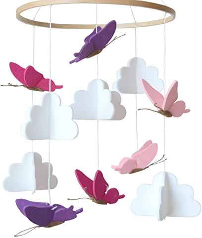 Woodland Bedroom, Crib Decoration, Clouds Nursery, Adorable Nursery, Baby Crib Mobile, Nursery Crib, Butterfly Baby, Crib Mobile, In The Clouds