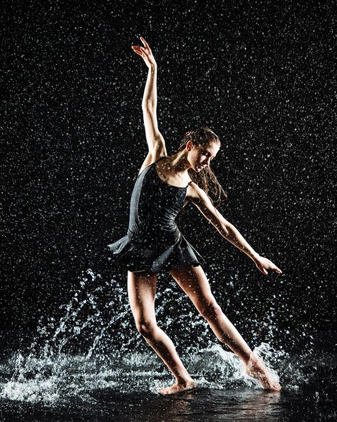 Dancing In The Rain Photoshoot, Rain Dance Photography, Rain Studio Photoshoot, Water Dance Photography, Rain Dance Photoshoot, Dance Silhouette Photography, Wet Photoshoot, Rainy Photoshoot, Rain Room