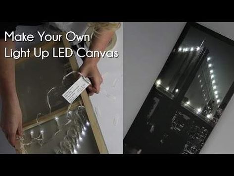 Canvas prints can be a great way to add some character to a room, but we decided to take it one step further and show you how to make your favourite canvas print your new favourite light fixture. It’s a lot easier than it sounds just follow our simple steps or take a look at … Continued Canvas Painting With Fairy Lights, Led Canvas Art, Canvas Projects Diy, Led Crafts, Christmas Canvas Art Diy, Light Up Pictures, Light Up Canvas, Lighted Canvas Art, Jar Chandelier