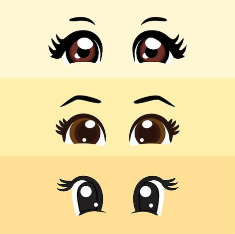 Conjunto de desenho de olhos femininos f... | Premium Vector #Freepik #vector #olhos-cartoon #olhos-desenho #olhos-anime #cartoon-face Eyes At Different Angles, Cartoon Girl Eyes, Cute Cartoon Eyes, Doll Face Paint, The Sky Is Falling, Cartoon Face, Baby Eyes, Cartoon Eyes, Black Cartoon Characters