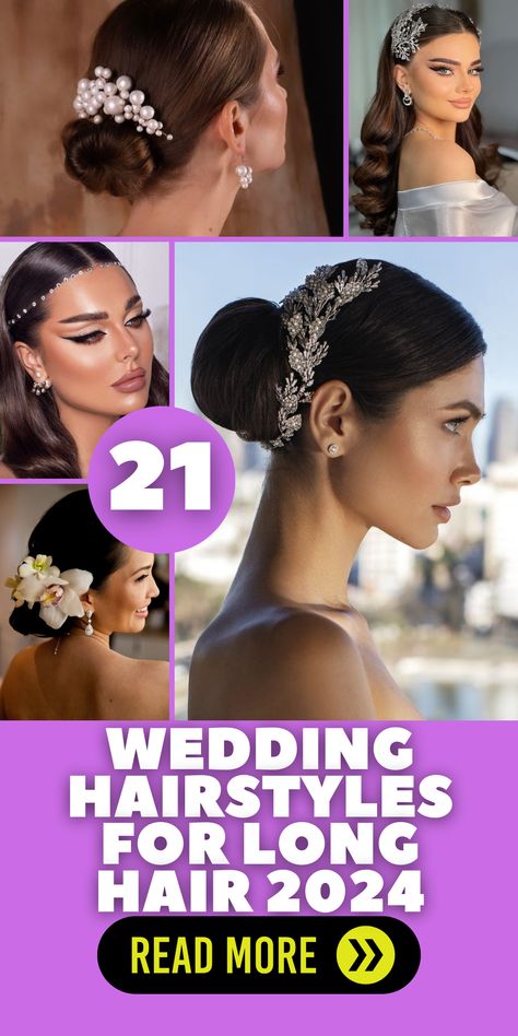 Embracing Elegance: Top Wedding Hairstyles for Long Hair in 2024 Sleek Bridal Updo With Veil, Bridal Hairstyles 2024 Trends, Wedding Hairstyles 2024 Trends, Bride Hairstyles 2024, Wedding Hairstyles 2024, 2024 Wedding Hair Trends, Modern Bride Hairstyles, Timeless Bridal Hair, Modern Wedding Hairstyles