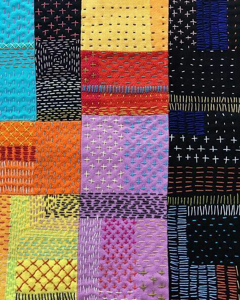 Embroidery Quilt, Boro Stitching, Japanese Quilts, Kantha Embroidery, Sashiko Embroidery, Japanese Embroidery, 자수 디자인, Crewel Embroidery, Hand Embroidery Stitches